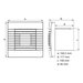 Ventilátor stěnový s žaluzií, 100 mm, standardní provedení 0917