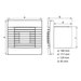 Ventilátor stěnový s žaluzií, 120 mm, standardní provedení 0921