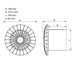 Ventilátor stropní, kuličková ložiska 100 mm, časový doběh 0933