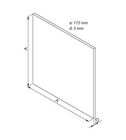 Panel plexi, šedý, AV DRIM 0944/6