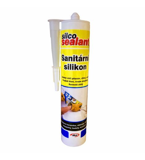 Silikon sanitární jednosložkový, 310 ml, bílý, SILCO