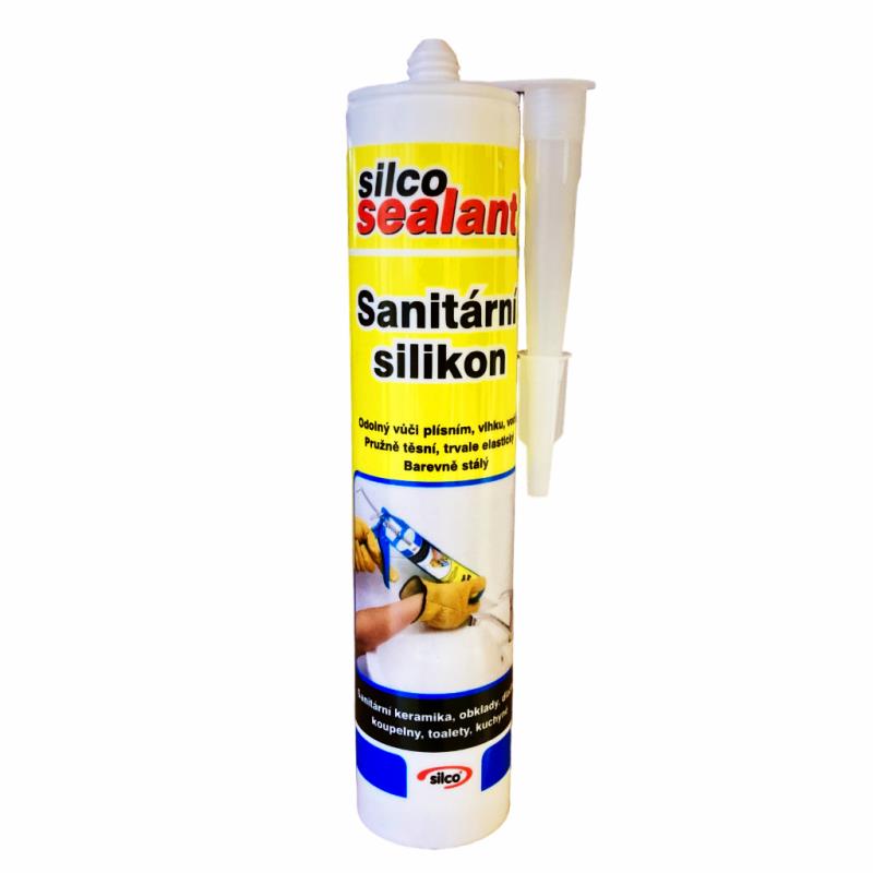 Silikon sanitární jednosložkový, 310 ml, transparentní, SILCO