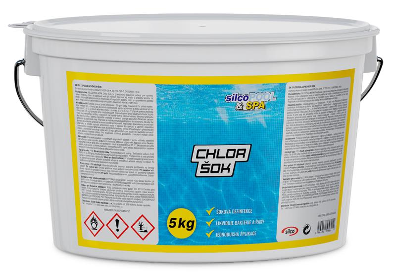 Chemie bazénová, Chlor šok, 5 kg, SILCO
