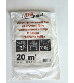 Fólie zakrývací HDPE, 5 µm, 4 x 5 m, průsvitná
