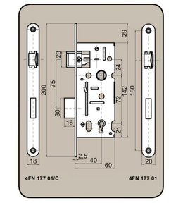 Zámek stavební 6072 K, pravý