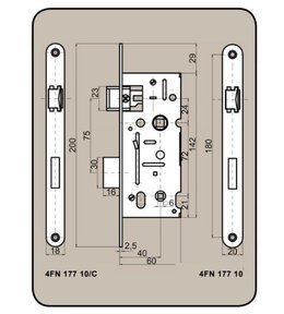 Zámek stavební 6072 ZZ, pravý
