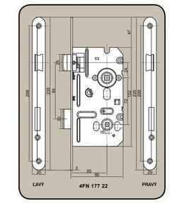 Zámek stavební 8072/55 ZZ, levý