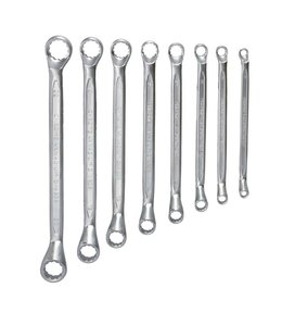 Klíče očkové ohýbané satén, sada 6 - 22 mm, FASTER TOOLS