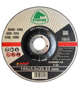 Kotouč řezný na kov, Ø 150 x 3 x 22,2 mm, T42, STAYER