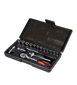 Klíče nástrčkové 17ks 1/4", DRAUMET