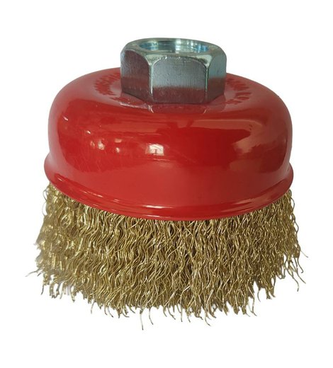 Kartáč hrnkový vlnitý, mosazný, 75 mm, M14, ENPRO