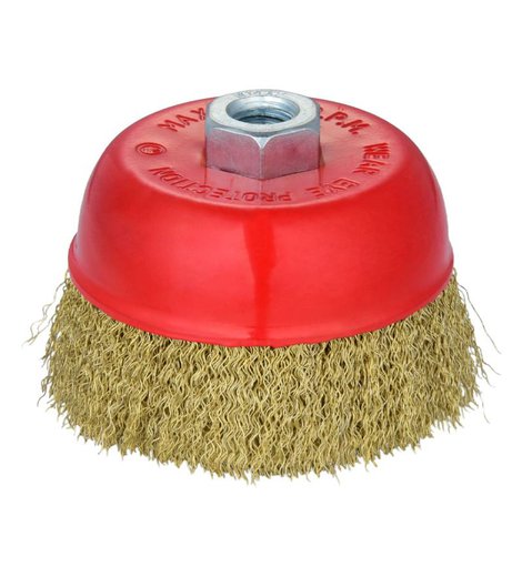 Kartáč hrnkový vlnitý, mosazný, 100 mm, M14, ENPRO