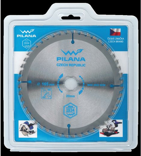 Kotouč pilový na dřevo TCT 165 x 2 x 20 mm, 48 zubů, PILANA