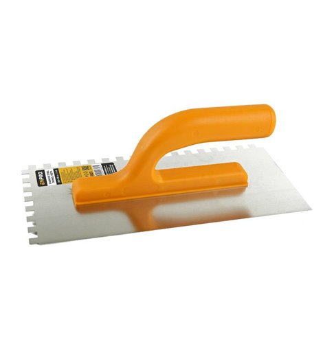 Hladítko nerez, zub 8 x 8 mm, 280 x 130 mm, plastová rukojeť, ENPRO