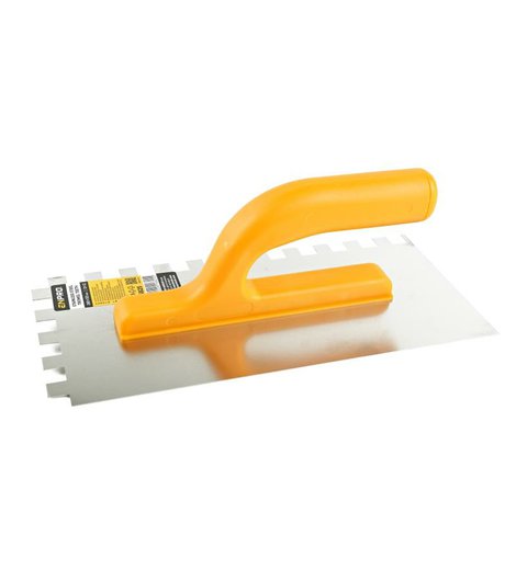 Hladítko nerez, zub 12 x 12 mm, 280 x 130 mm, plastová rukojeť, ENPRO