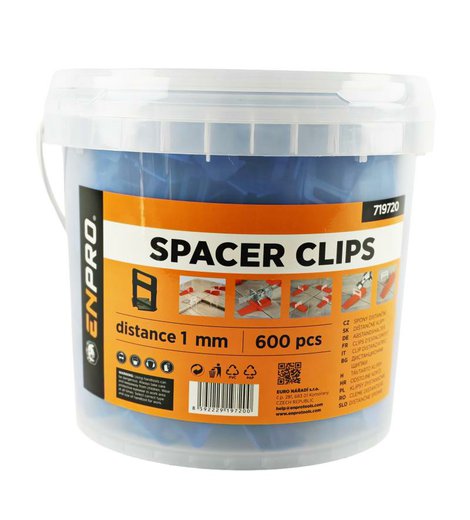 Spony distanční 1 mm, 600 ks, ENPRO