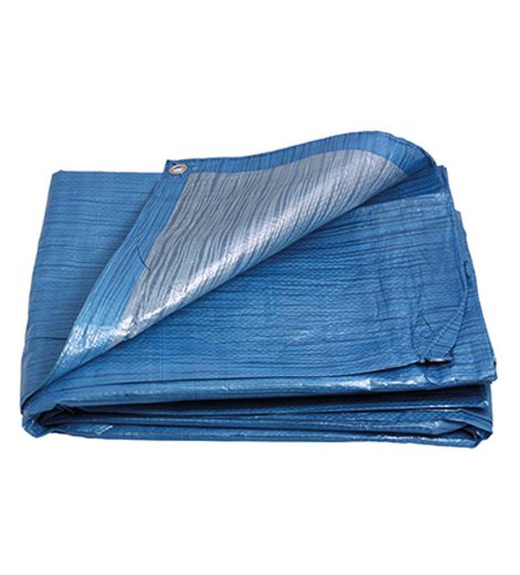 Plachta zakrývací STANDARD, 2 x 2 m, 70 g/m², modro - stříbrná, ENPRO