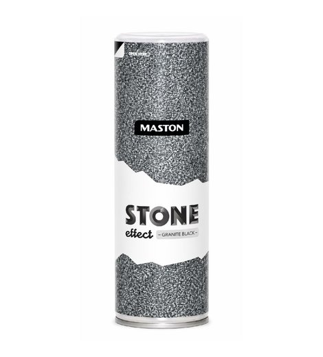 Barva v spreji, žulová černá, MASTON STONE EFFECT GRANITE BLACK, 400ml