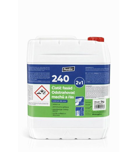 Čistič fasád & Odstraňovač mechů a řas PERDIX, 2 v 1 - 5kg