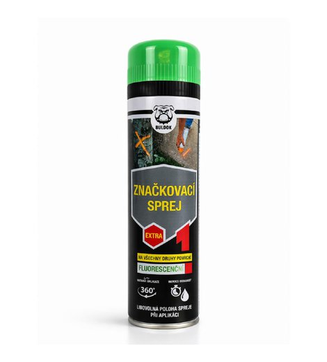 Sprej značkovací, zelená, 500ml, BULDOK