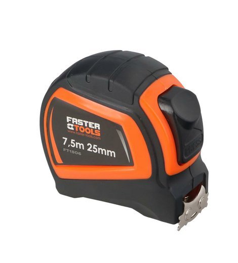 Metr svinovací magnetický 7,5 m x 25 mm, FASTER TOOLS