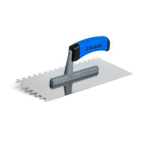 Hladítko nerez, zub 8 mm, 270 x 130 mm, gumová rukojeť