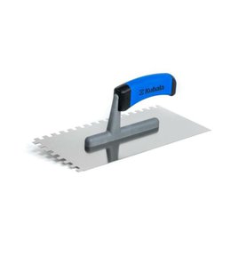 Hladítko nerez, zub 10 mm, 270 x 130 mm, gumová rukojeť