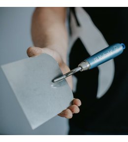 Lžíce nerez vymazávací, 60 mm, dřevěná rukojeť M