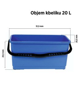 Kbelík obkladačský, 20 l, rovný okraj, KUBALA ENPRO