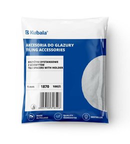 Křížky distanční plastové s držákem, 1 mm,100 ks
