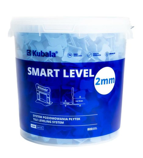 Spony Smart Level, 2 mm, 800 ks + kbelík 20 l, Kubala