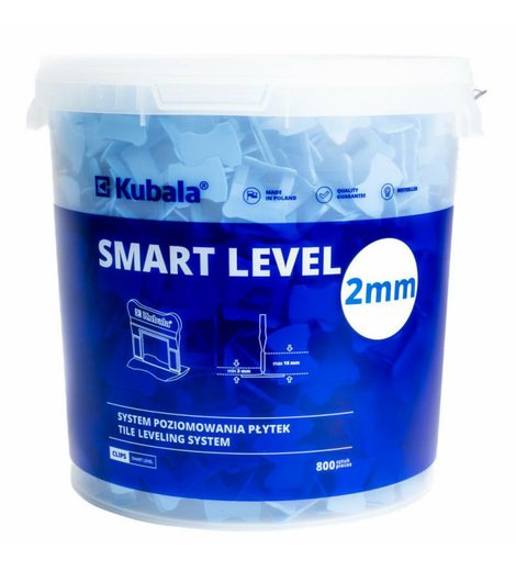 Spony Smart Level, 3 mm, 800 ks + kbelík 20 l, Kubala