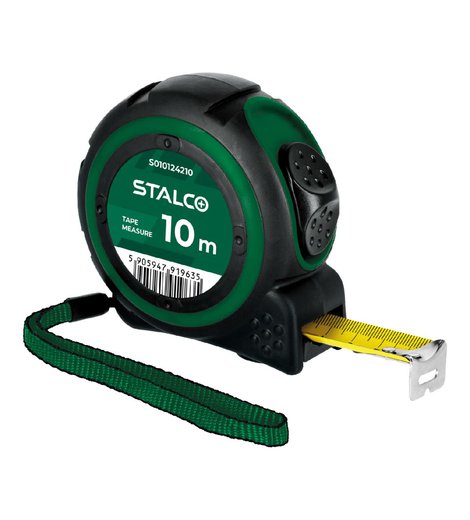 Metr svinovací, ABS pouzdro s TPR gumou, 10 m x 25 mm, STALCO