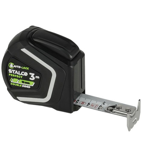 Metr svinovací 3 m x 19 mm, automaticá aretace, STALCO PERFECT