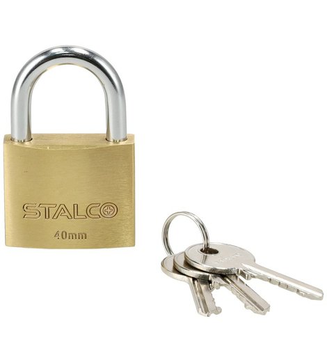 Zámek visací, mosazný A, ø 40 mm, STALCO